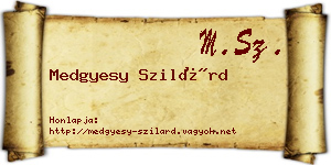 Medgyesy Szilárd névjegykártya